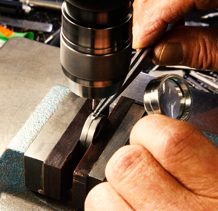 Edelstahlschmuck Damen - Brillant fassen